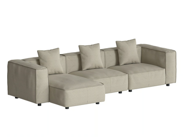 BUTTER SOFT - 3 seater fabric sofa with chaise longue by grado design - view 3